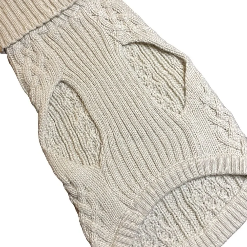Fisherman Cable Knit Dog Sweater
